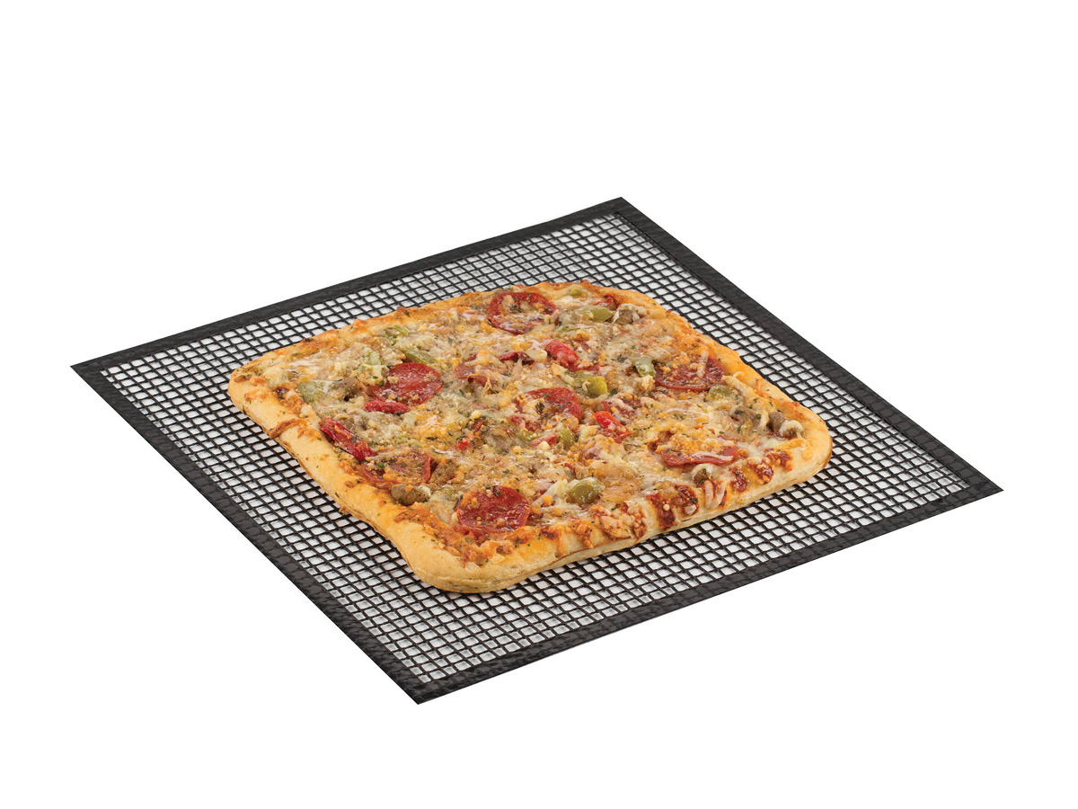 Nonstick mesh mats and oven liners for industrial food processing