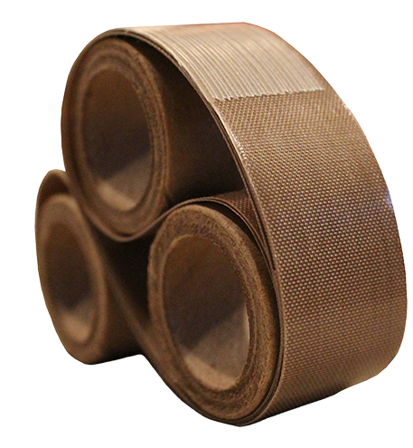 Two-ply PTFE coated fiberglass belts