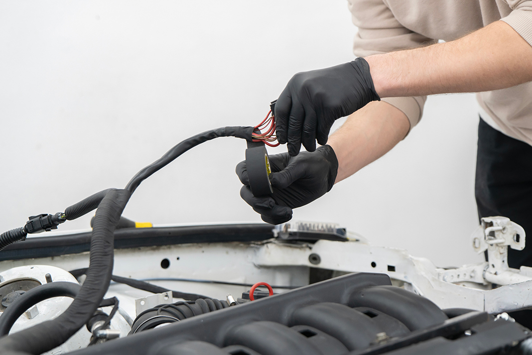 Protected wire harness systems using PTFE coated insulation tapes