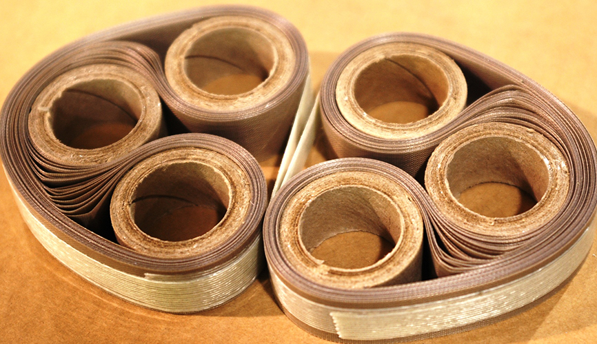 Open ended 2-ply PTFE coated belt