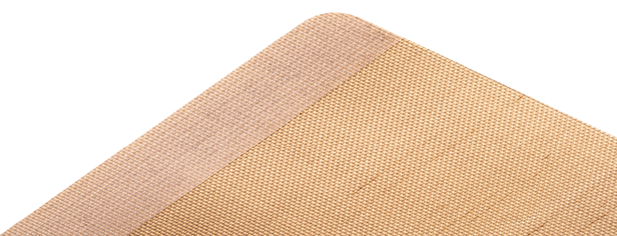Heat sealed fabric edge reinforcement